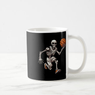 Taza De Café Skeleton Jugando Baloncesto Halloween Skull Lover