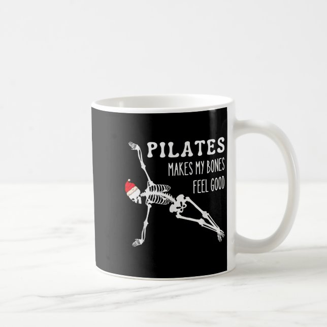 Taza De Café Skeleton Lates Makes My Bones Feel Good Meditation (Derecha)