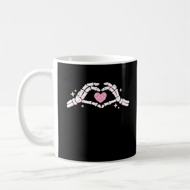 Taza De Café Skeleton Mands Heart Funny (Izquierda)