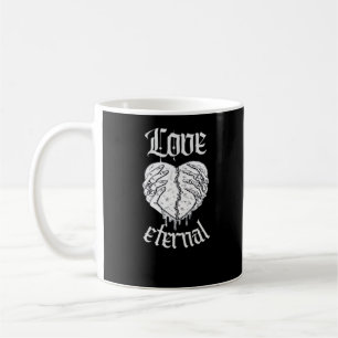 Taza De Café Skeleton Manos Corazón Gótico Clásico