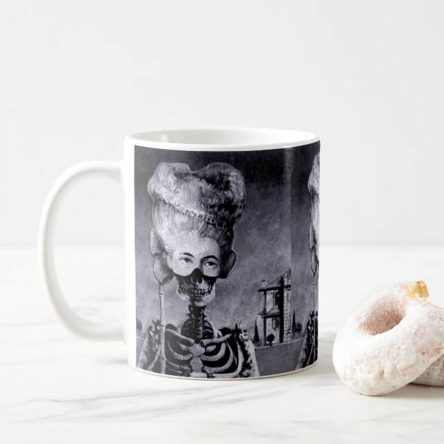 Taza De Café Skeleton Masked Gothon Mug (Con donut)
