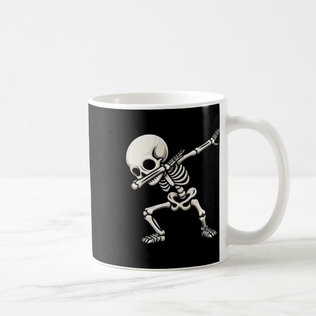 Taza De Café Skeleton Niños Hombres Halloween divertido (Derecha)