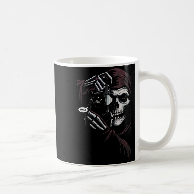 Taza De Café Skeleton Photographer Funny For Men Women  (Derecha)
