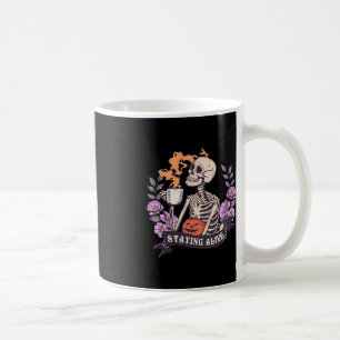 Taza De Café Skeleton Retro Groovy permanece vivo en Hallowee