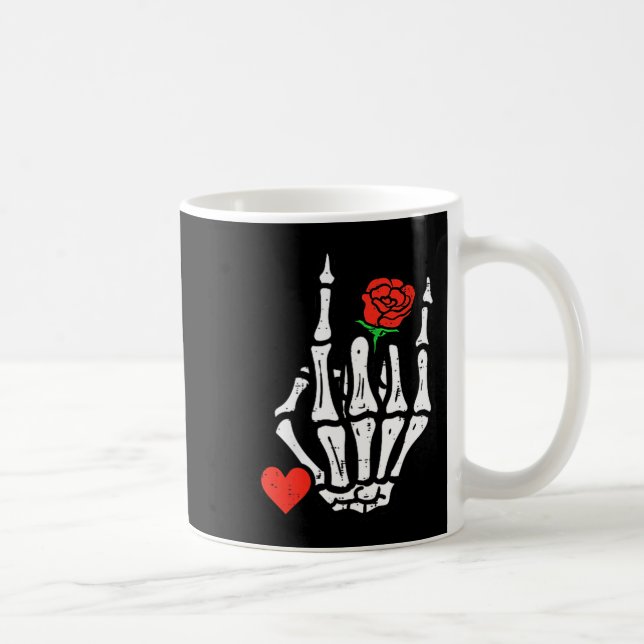 Taza De Café Skeleton Rock Band Punk Rocker Valentines Day Men  (Derecha)
