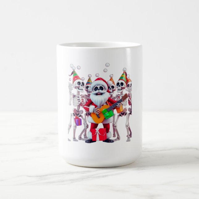 Taza De Café **Skeleton Santa Party – Funny 3D Christmas Skelet (Centro)