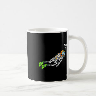Taza De Café Skeleton Scuba Buving Halloween Bumpkin Diver