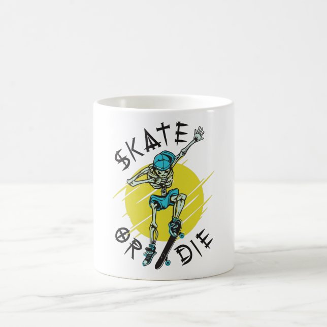 Taza De Café Skeleton Skateboarder (Centro)