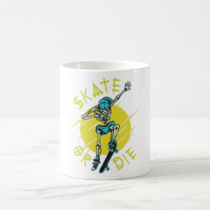 Taza De Café Skeleton Skateboarder
