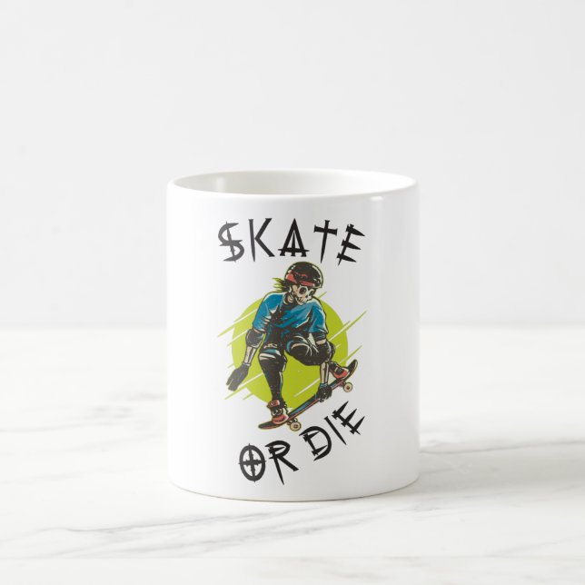 Taza De Café Skeleton Skateboarder (Centro)