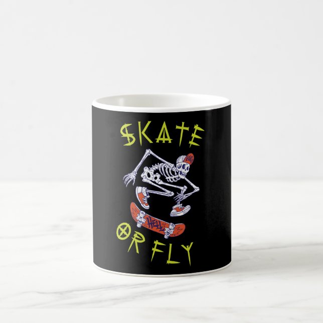 Taza De Café Skeleton Skateboarder (Centro)