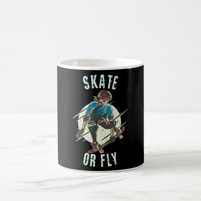 Taza De Café Skeleton Skateboarder (Centro)