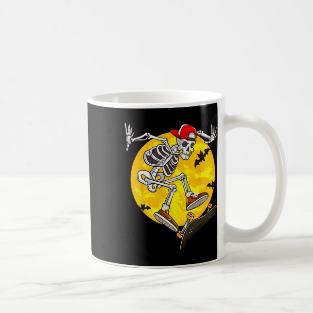 Taza De Café Skeleton Skeleton Funny Halloween Disstume (Derecha)