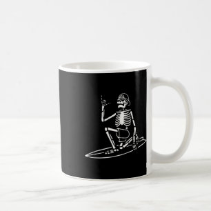 Taza De Café Skeleton Surfing Lazy Halloween Costueve Skull Bon
