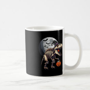 Taza De Café Skeleton T Rex Dinosaur Fun Halloween Calabaza Niñ