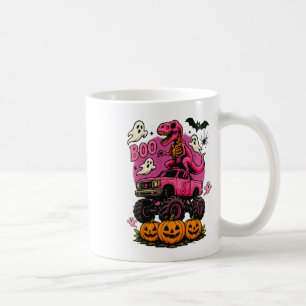 Taza De Café Skeleton T Rex Dinosaurio Monster Truck Brea