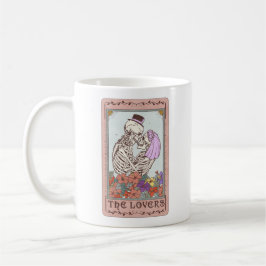 Taza De Café Skeleton Tarot Card Los Amantes Funny Pareja Tarot