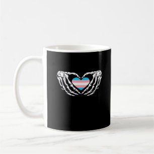 Taza De Café Skeleton Trans Pride Halloween Gótico transgénero 