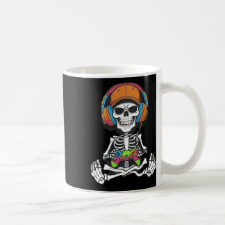 Taza De Café Skeleton Video Game Halloween Gaming Gamer Boys Me