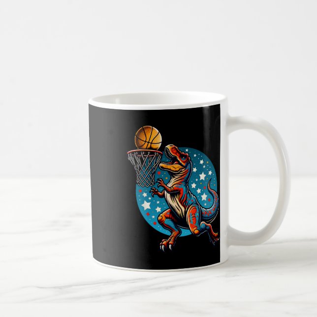 Taza De Café Sketll Player T-rex Dinosaur  (Derecha)