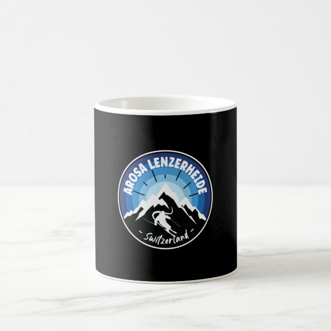 Taza De Café Ski Arosa Lenzerheide Suiza Azul (Centro)
