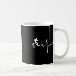 Taza De Café Ski Heartbeat Ski Ski Ski Ski Sports