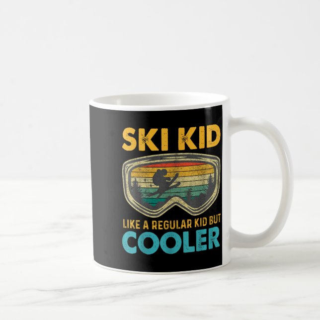 Taza De Café Ski Kid Like A Regular Kid But Cooler Skiing Lover (Derecha)