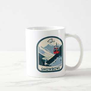Taza De Café Ski Snowbowl Retro Vintage Estilo Snowbowl Esquí