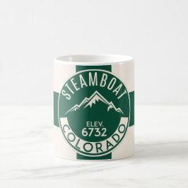 Taza De Café Ski Steamboat Green Mug