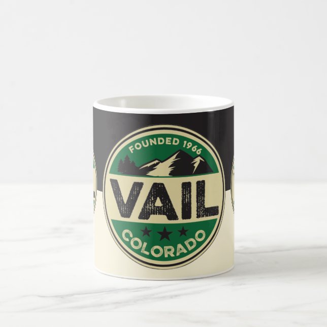 Taza De Café Ski Vail Black & Tan Mug (Centro)