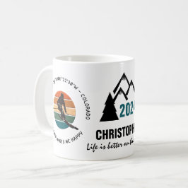 Taza De Café Ski Vail, Colorado - Esquiador masculino, nombre,