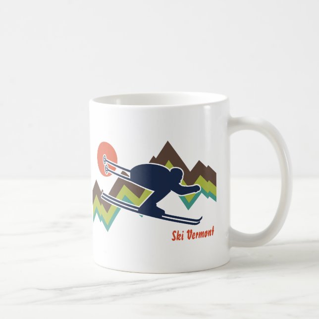 Taza De Café Ski Vermont (Derecha)