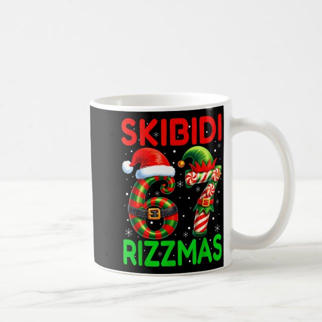 Taza De Café Skibidi 67 Rizzmas Funny Six Seven Meme Christmas  (Derecha)