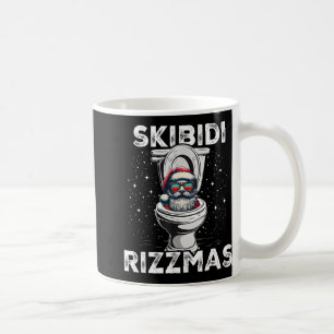 Taza De Café Skibidi Rizzmas Inodoro Divertido Santa Elefante B