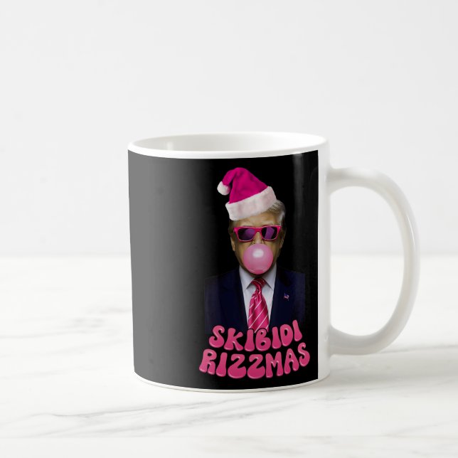 Taza De Café Skibidi Rizzmas Navidades Rosa Trump Bubble Gum Ch (Derecha)