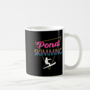Taza De Café Skimmer de estanques de esquí Retro Pond Skimming