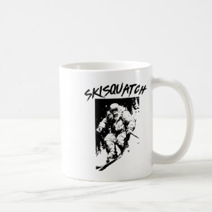 Taza De Café Skisquatch Esquí Retro Bigfoot Esquí Antiguo Sasqu
