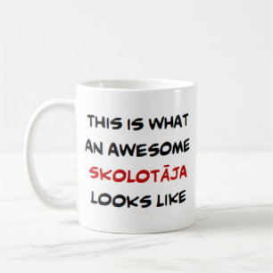 Taza De Café skolotaja, impresionante profesora letona