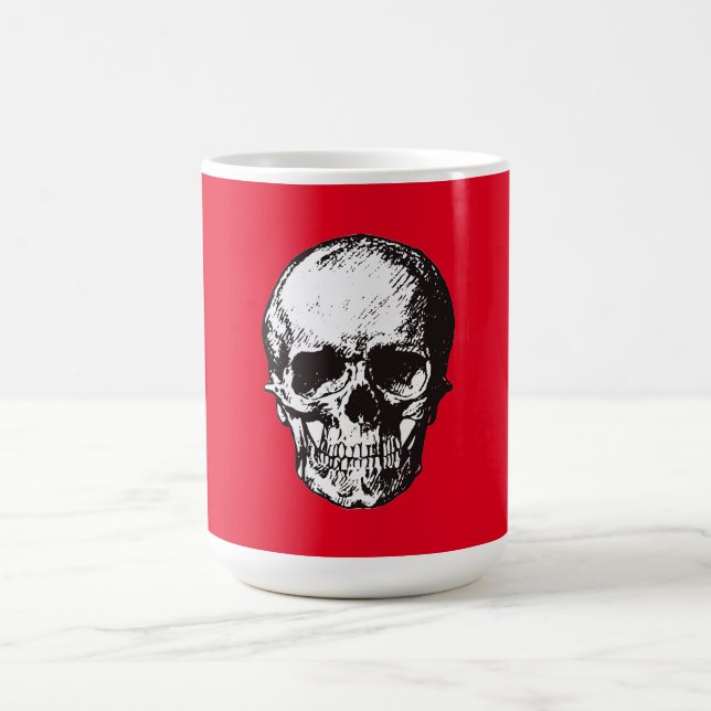 Taza De Café Skull Fantasy Art Rock Punk fuerte Metalizado (Centro)