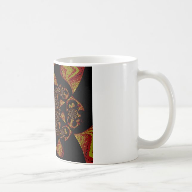 Taza De Café Skull Kaleidoscope Arte Imprimir (Derecha)