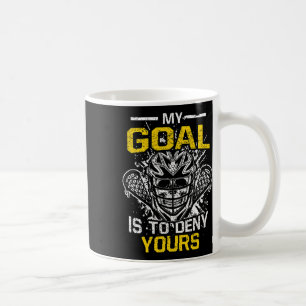 Taza De Café Skull Lax Lacrosse Goalie Player Mi Objetivo Es De