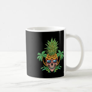 Taza De Café Skull Pineapple Aloha Bebe Flores Hawaianas Haw
