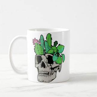 Taza De Café Skull Plant  Cute Garden Doll Planters Funny Garde