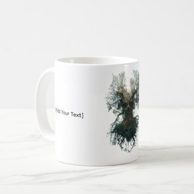 Taza De Café Skull Tree Surreal Dark Nature (Anverso izquierdo)