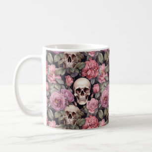 Taza De Café Skulls and roses