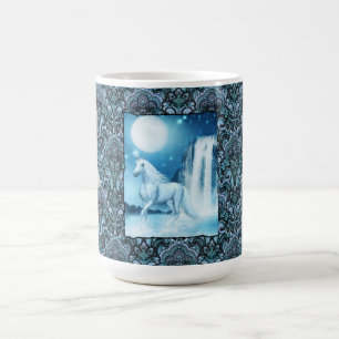 Taza De Café Sky Faerie Aspárrs y Unicorn
