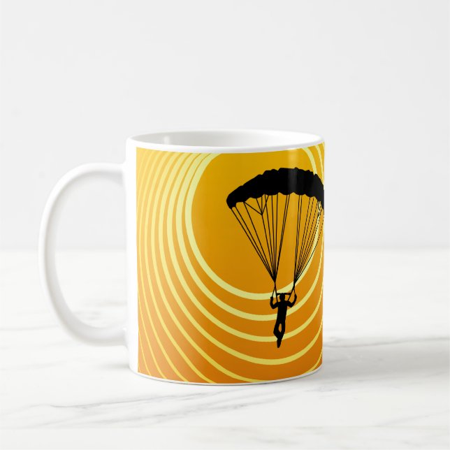 Taza De Café skydiver de la escena del sol (Izquierda)