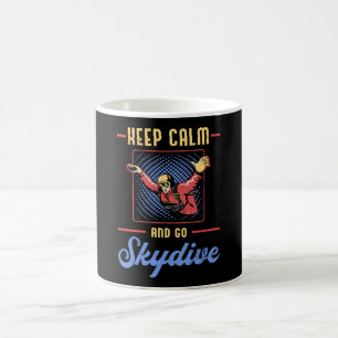 Taza De Café Skydiver Retro de Skydiver Mantiene un regalo dive