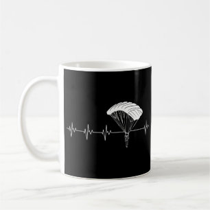 Taza De Café Skydiving Heartbeat Skydiver Parachuelo Lover
