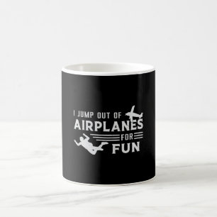 Taza De Café Skydiving Skydive Skydiver Jump Plane Gracioso Reg